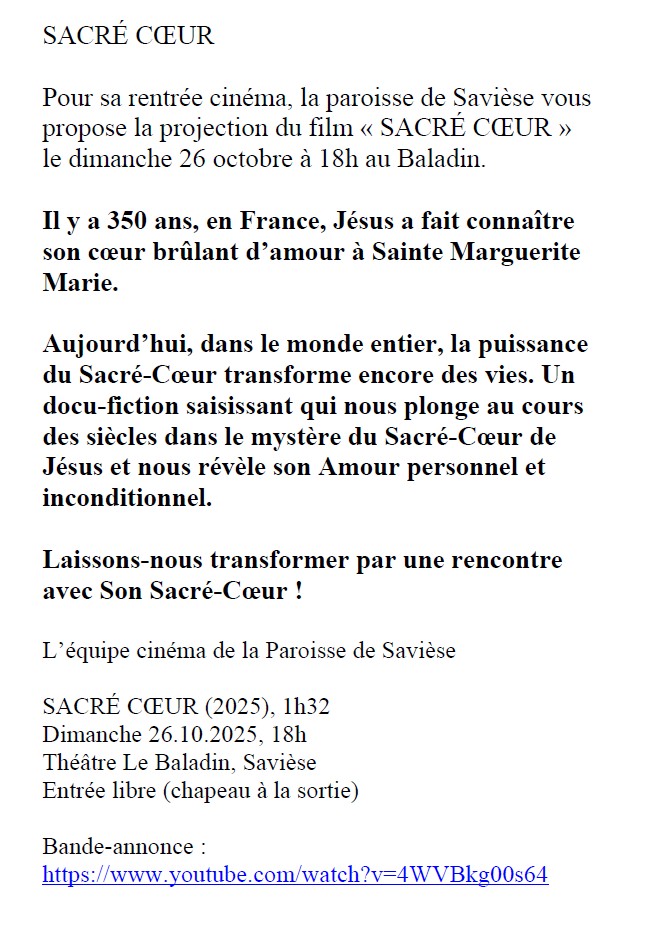 sacré Coeur texte